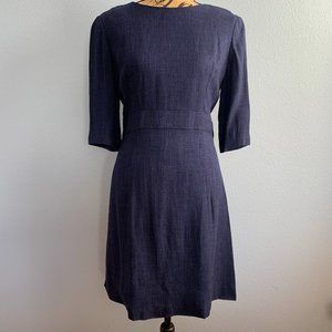 Vintage Miles n' Miles Sacramento Blue Back Button Dress